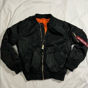 Alpha Industries MA-1 Reversible Bomber Jacket: Size Youth XL - Black